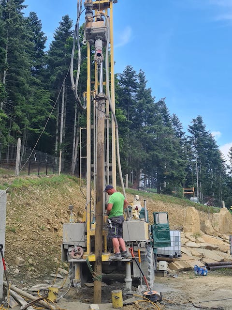 Odwierty pod kolektory dla pomp ciepła